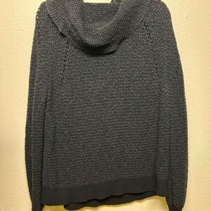 Free People Charcoal Cowl Neck Sweater